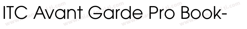 ITC Avant Garde Pro Book字体转换